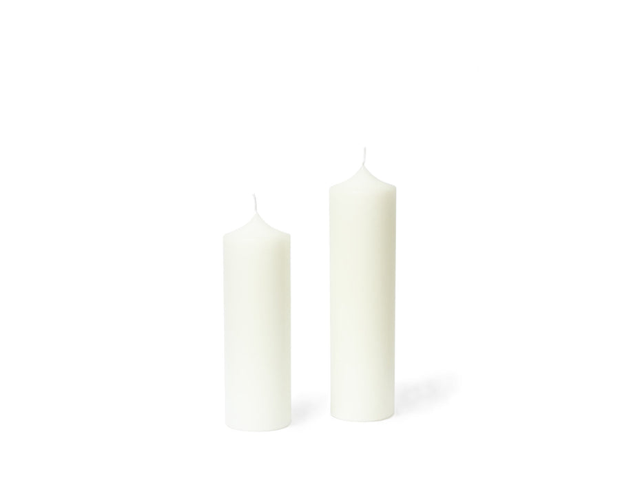 Kerzen groß und klein in weiß, für Windlicht oder Laterne